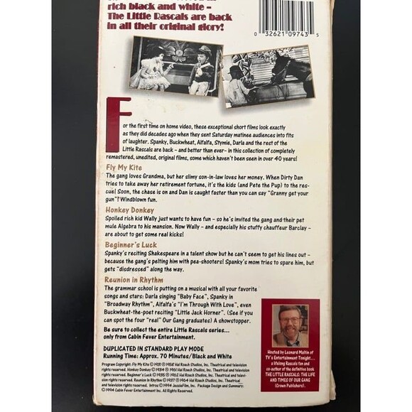 The Little Rascals - Remastered & Unedited. 12 Vol. VHS Collection. 1994 - Picture 3 of 3